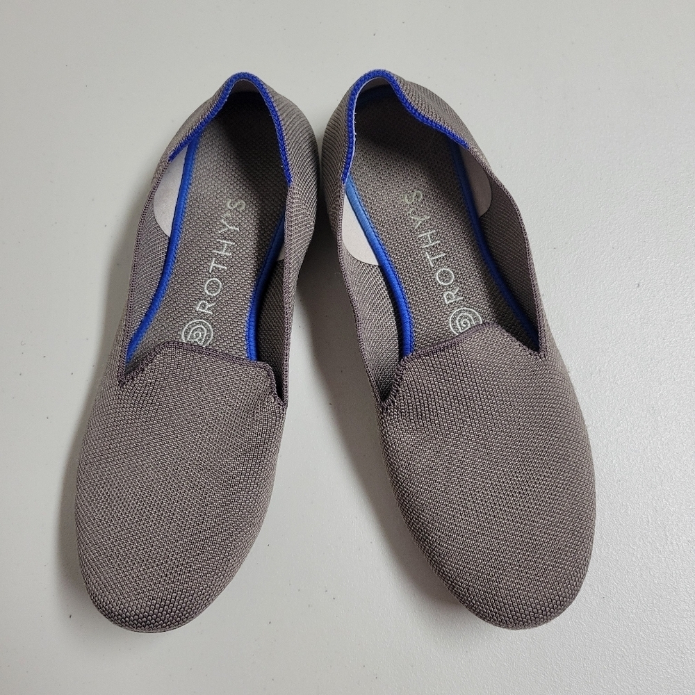 Rothy's The Loafer Mocha Round Toe Slip On Ballet Flat Shoes.